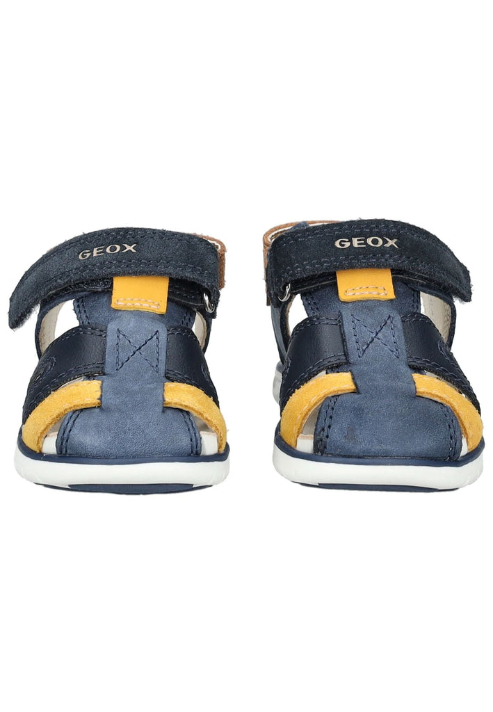 Geox Sandalen Leder/Synthetik Navy/Gelb