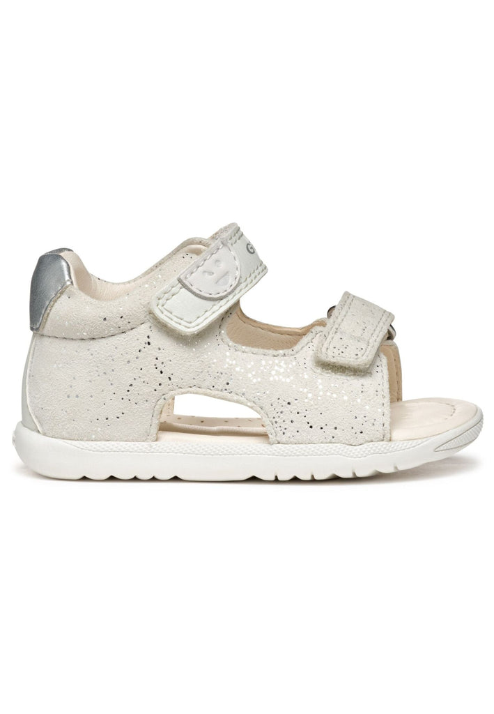 Geox Sandalen Leder/Synthetik Weiß/Silber