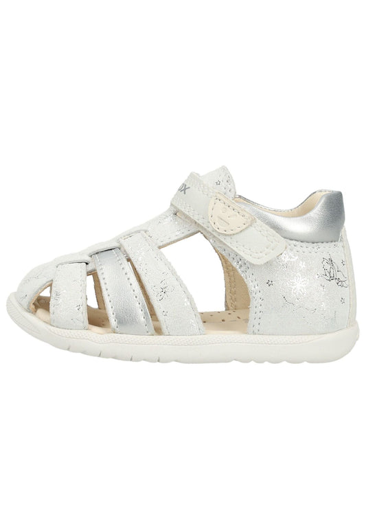 Geox Sandalen Leder Weiß/Silber