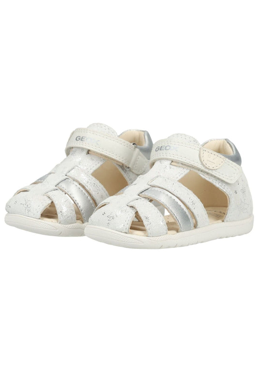 Geox Sandalen Leder Weiß/Silber