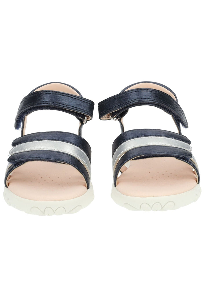 Geox Sandalen Lederimitat Blau/Silber