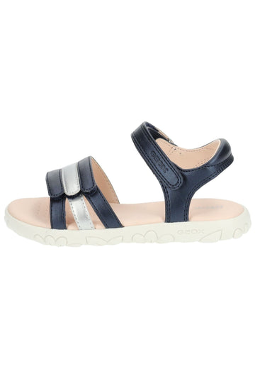Geox Sandalen Lederimitat Blau/Silber