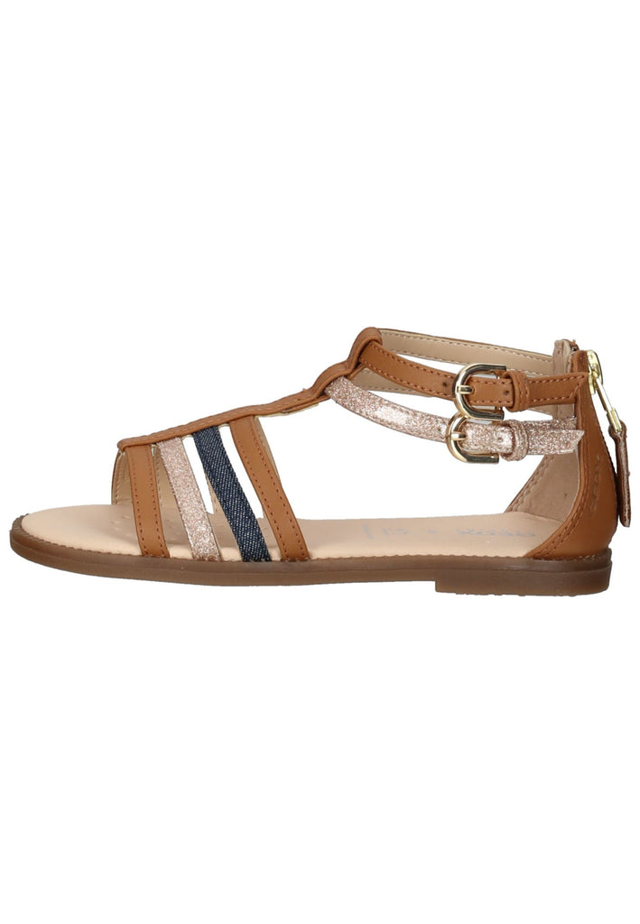 Geox Sandalen Lederimitat Cognac