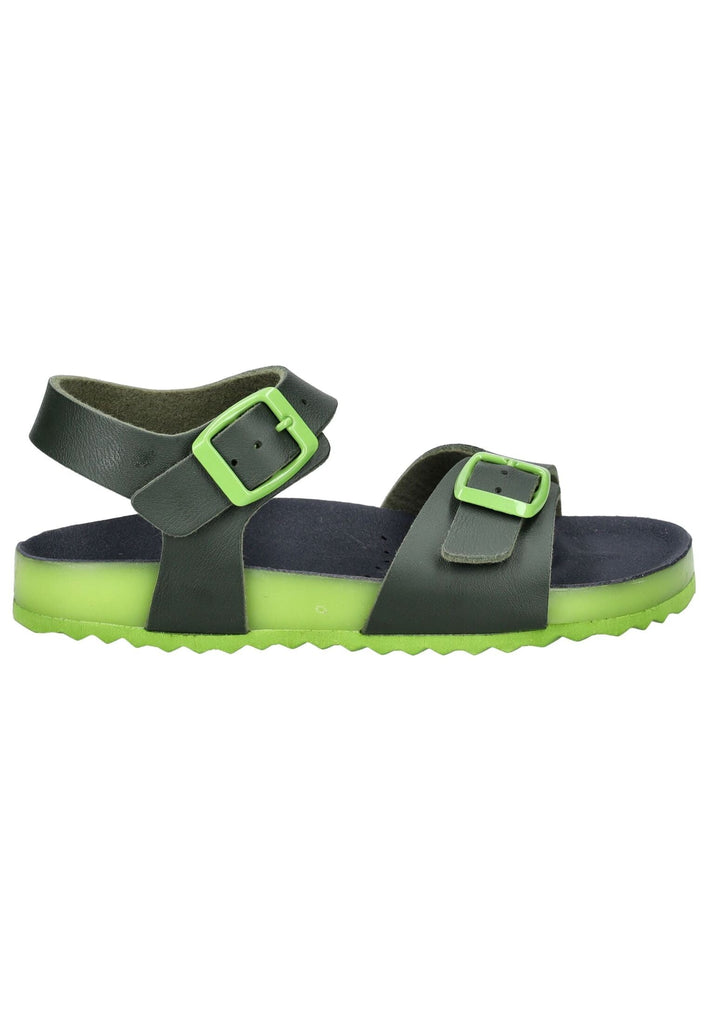 Geox Sandalen Lederimitat Grün/Gelb