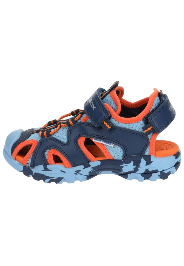 Geox Sandalen Lederimitat/Mesh Blau/Orange