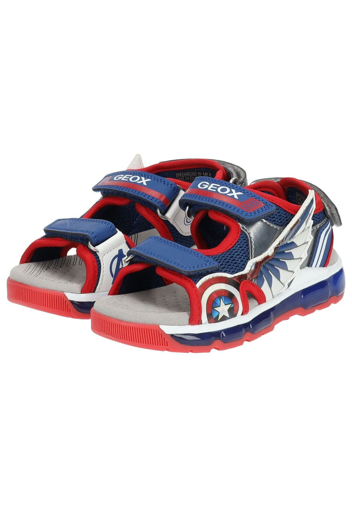 Geox Sandalen Lederimitat/Mesh Blau/Rot