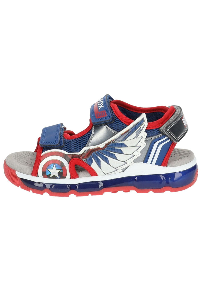 Geox Sandalen Lederimitat/Mesh Blau/Rot