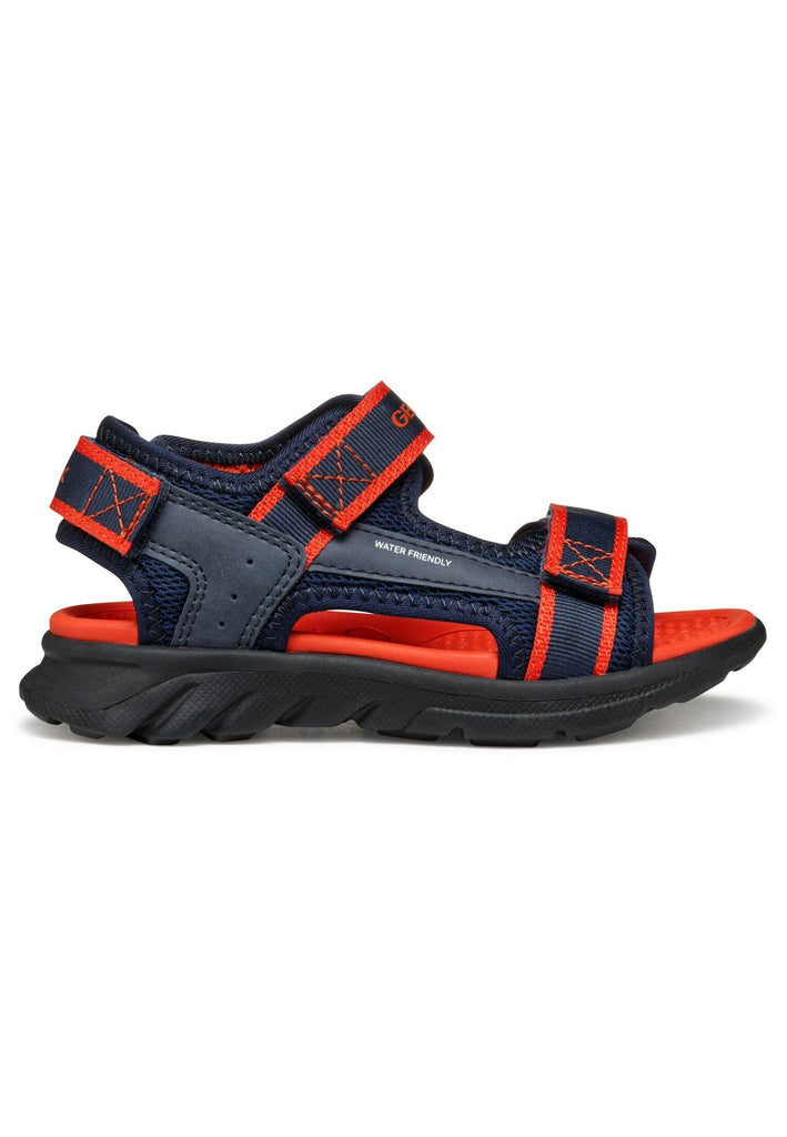 Geox Sandalen Lederimitat/Mesh Navy/Rot