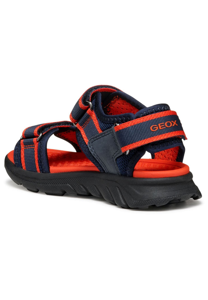 Geox Sandalen Lederimitat/Mesh Navy/Rot