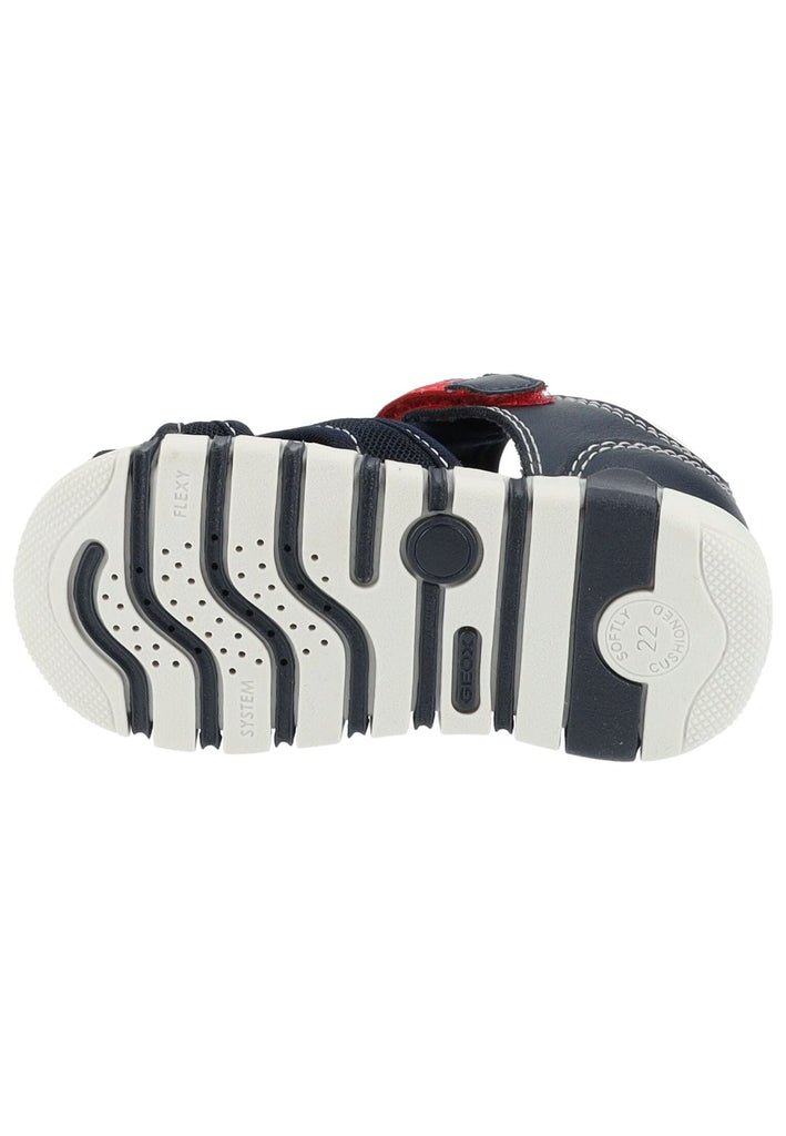 Geox Sandalen Lederimitat/Mesh Navy/Rot