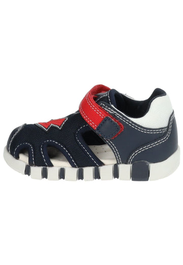 Geox Sandalen Lederimitat/Mesh Navy/Rot