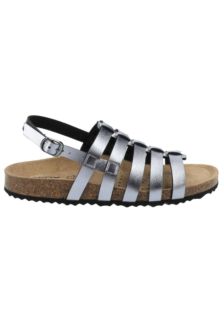 Geox Sandalen Lederimitat Metallic Anthracite