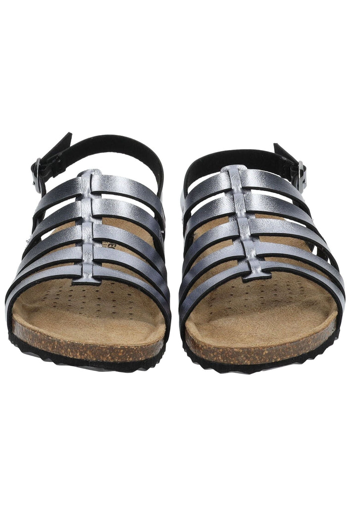 Geox Sandalen Lederimitat Metallic Anthracite