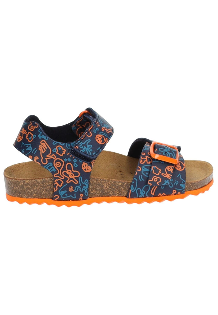 Geox Sandalen Lederimitat Navy/Orange