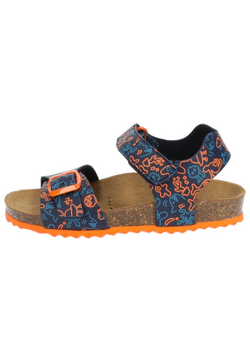 Geox Sandalen Lederimitat Navy/Orange