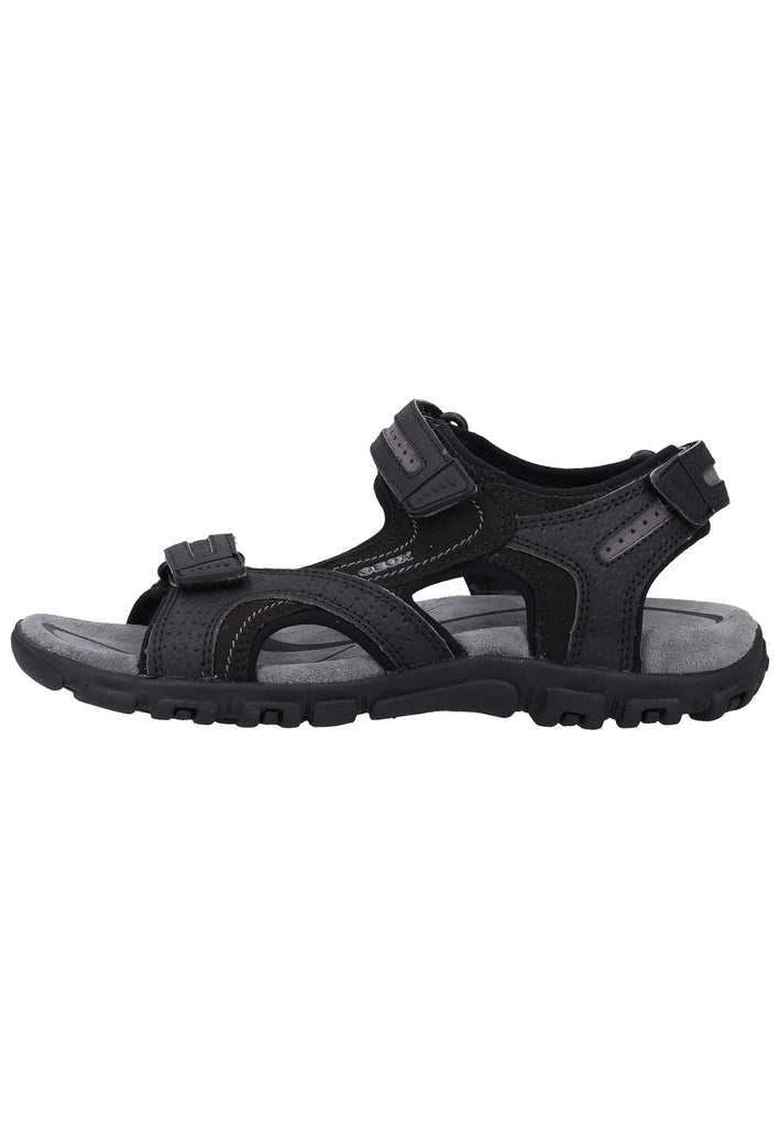 Geox Sandalen Lederimitat Schwarz/Beige