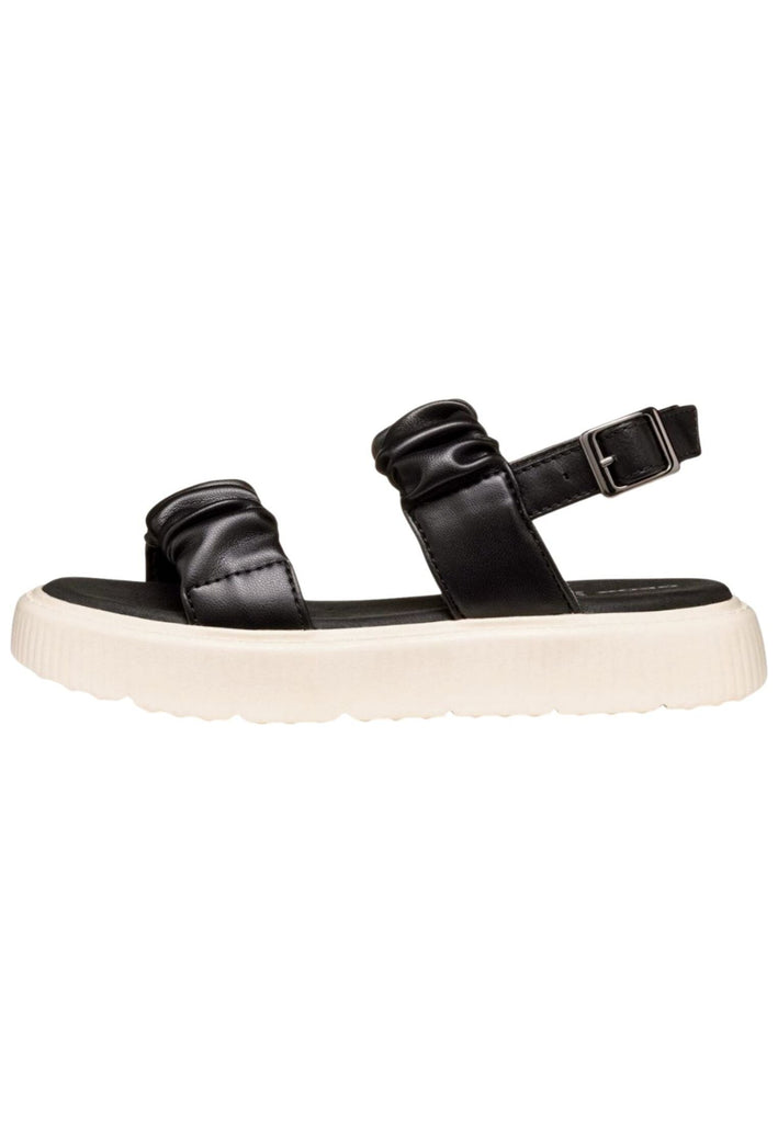 Geox Sandalen Lederimitat Schwarz/Weiß