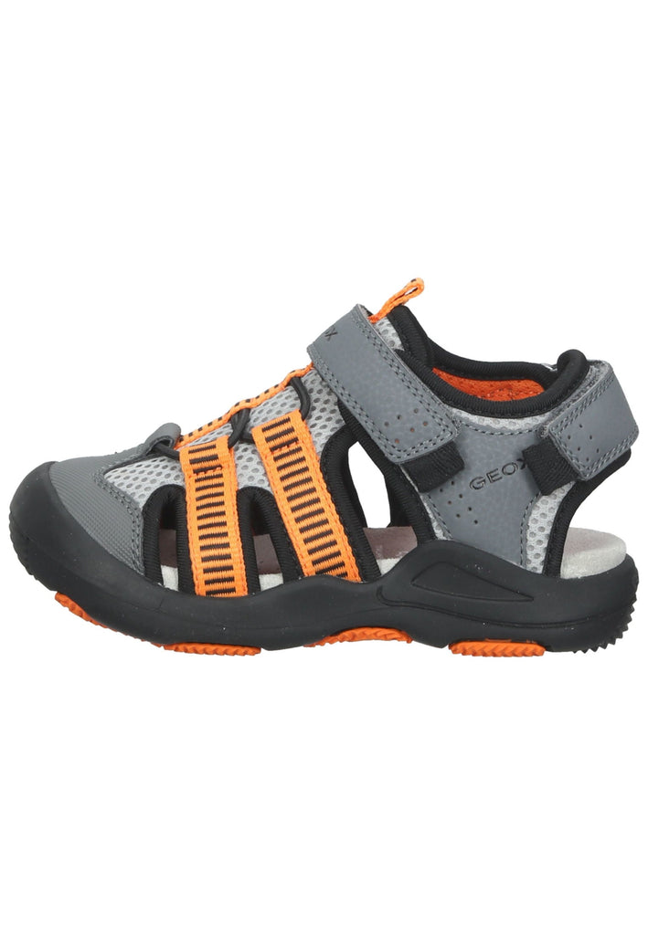 Geox Sandalen Lederimitat/Textil Grau/Orange