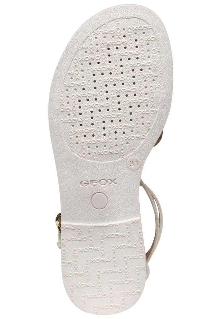 Geox Sandalen Lederimitat Weiß/Gold