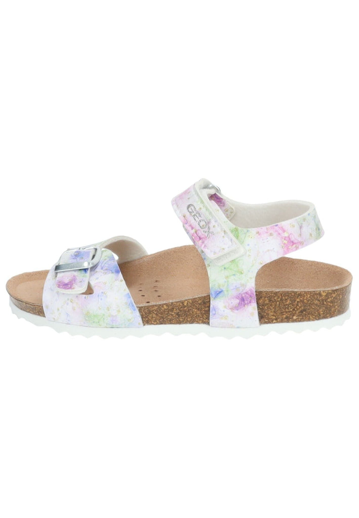 Geox Sandalen Lederimitat Weiß/Pink