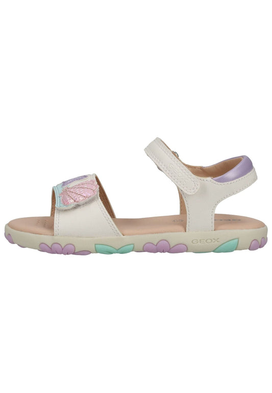 Geox Sandalen Lederimitat Weiß/Pink