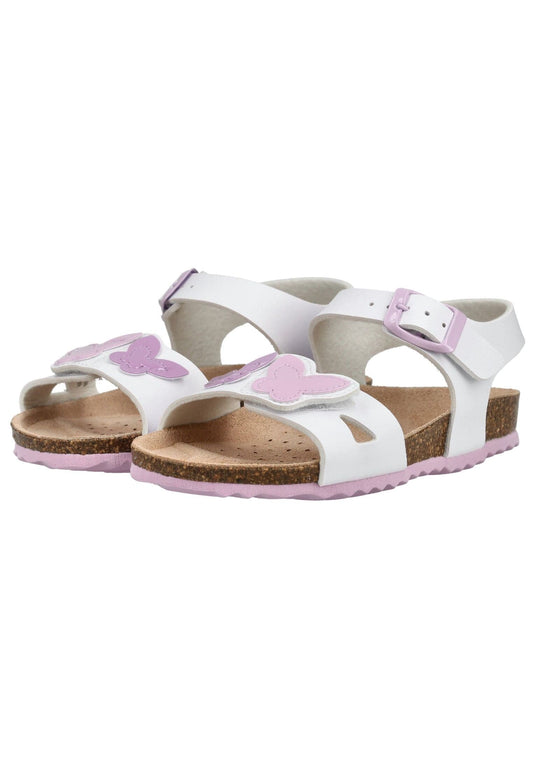 Geox Sandalen Lederimitat Weiß/Pink
