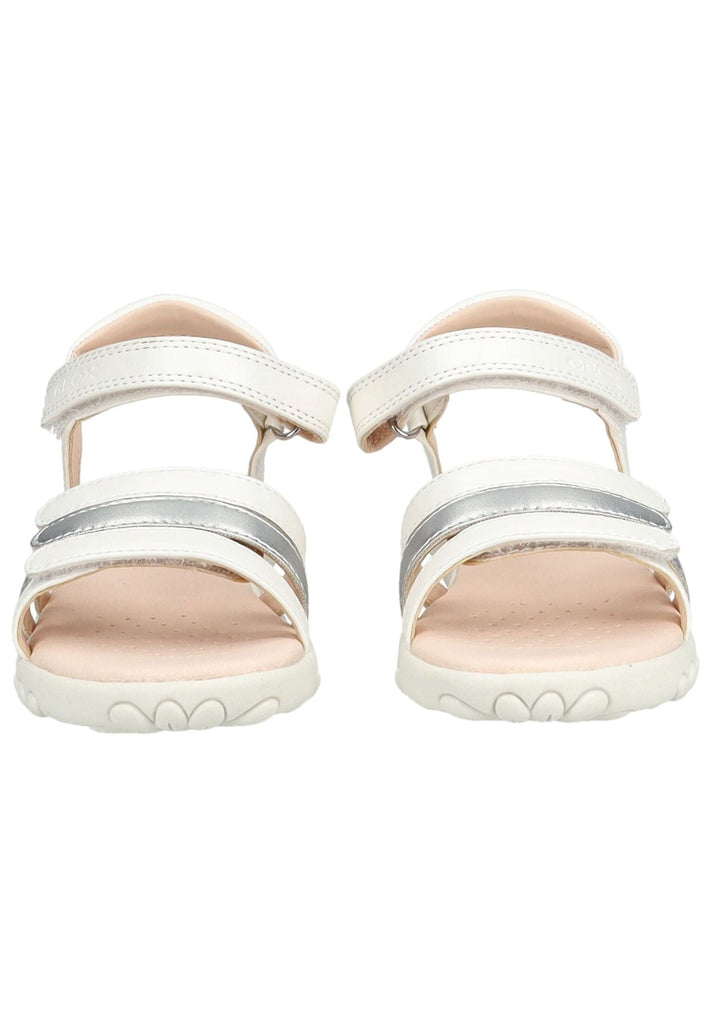 Geox Sandalen Lederimitat Weiß/Silber