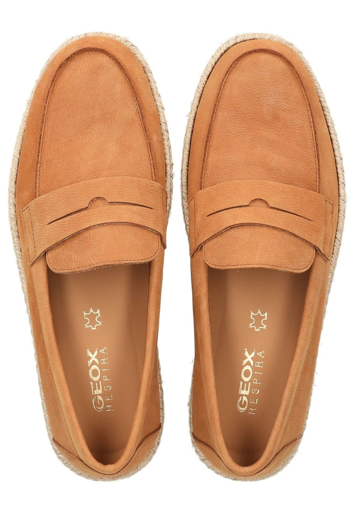 Geox Slipper Leder Hellbraun