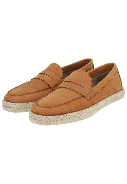 Geox Slipper Leder Hellbraun