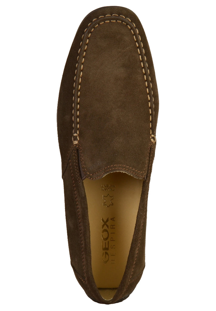 Geox Slipper Leder Kaffee
