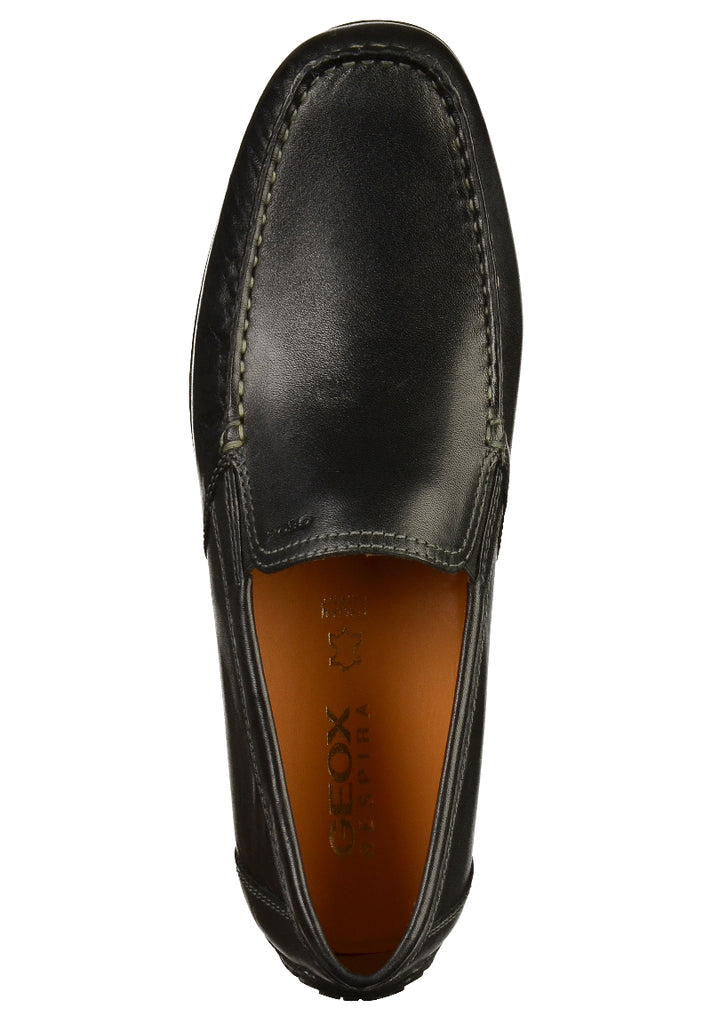 Geox Slipper Leder Schwarz