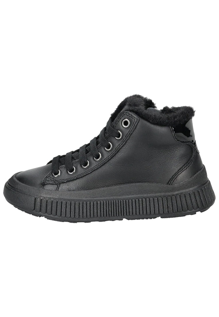 Sneaker Geox Sneaker Leder/Synthetik Schwarz Warmfutter
