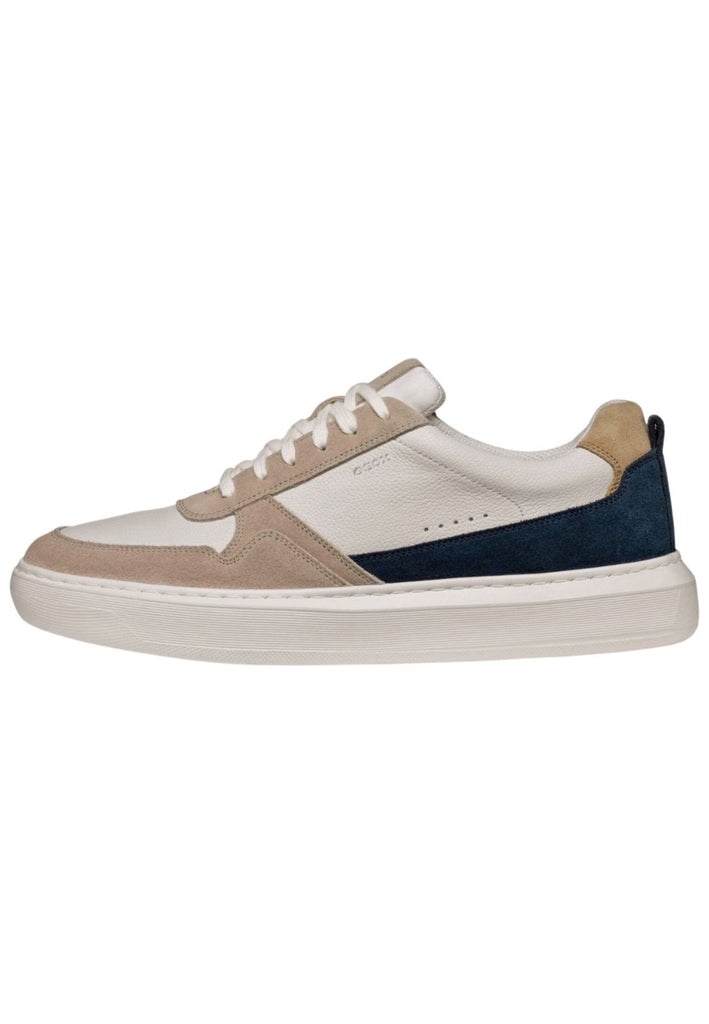 Sneaker Geox Sneaker Leder/Textil Beige/Weiß