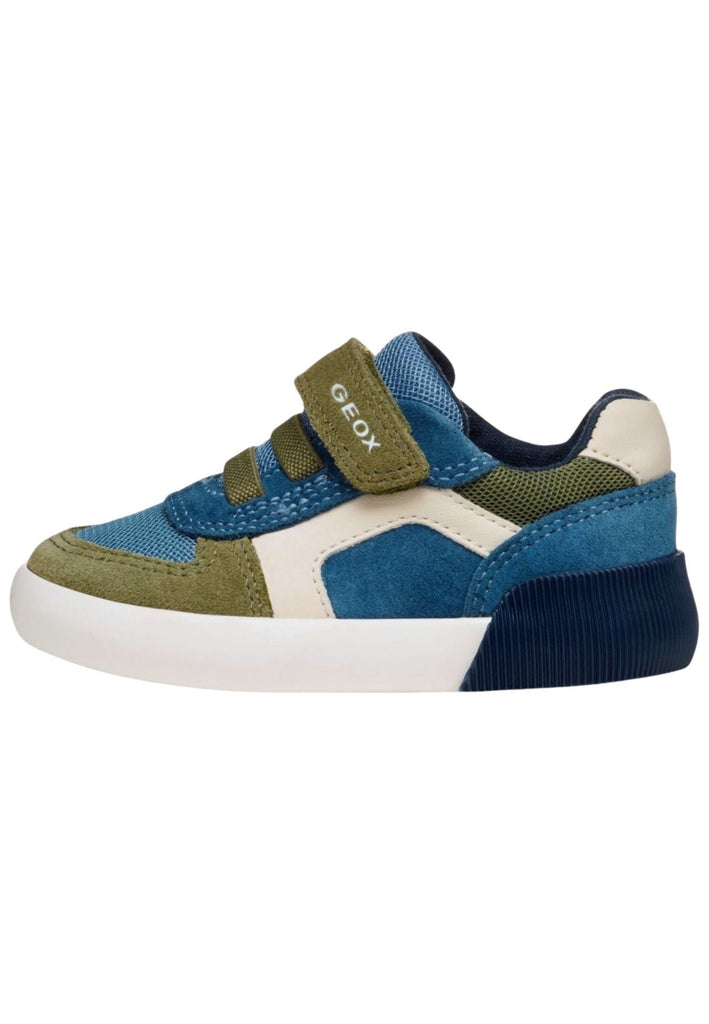 Sneaker Geox Sneaker Leder/Textil Blau/Braun