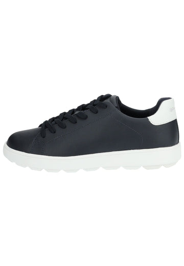 Sneaker Geox Sneaker Leder/Textil Navy/Weiß