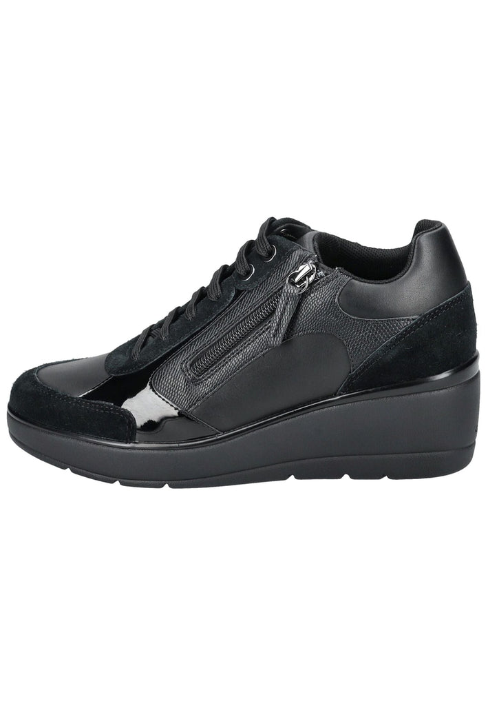 Sneaker Geox Sneaker Leder/Textil Schwarz