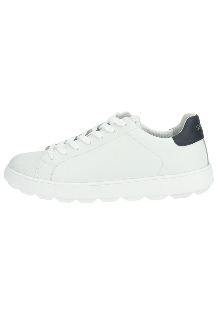 Sneaker Geox Sneaker Leder/Textil Weiß/Navy
