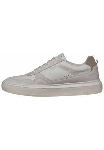 Sneaker Geox Sneaker Leder/Textil Weiß/Weiß