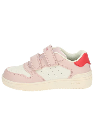 Sneaker Geox Sneaker Lederimitat/Mesh Beige/Rosa
