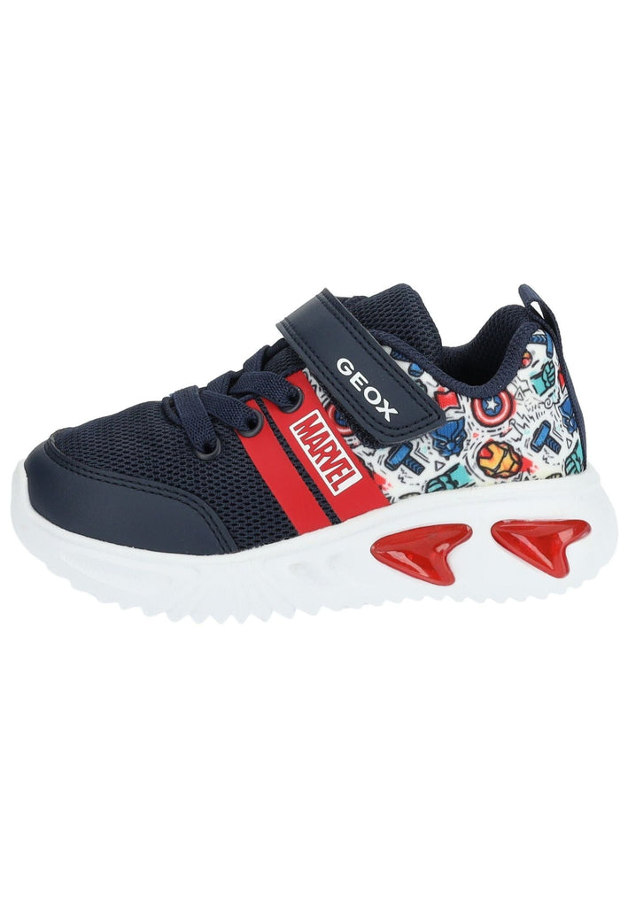 Sneaker Geox Sneaker Lederimitat/Mesh Blau/Multi