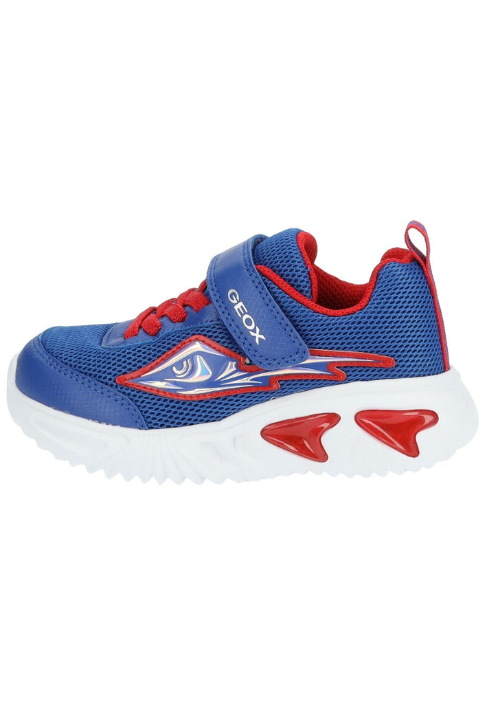 Sneaker Geox Sneaker Lederimitat/Mesh Blau/Rot