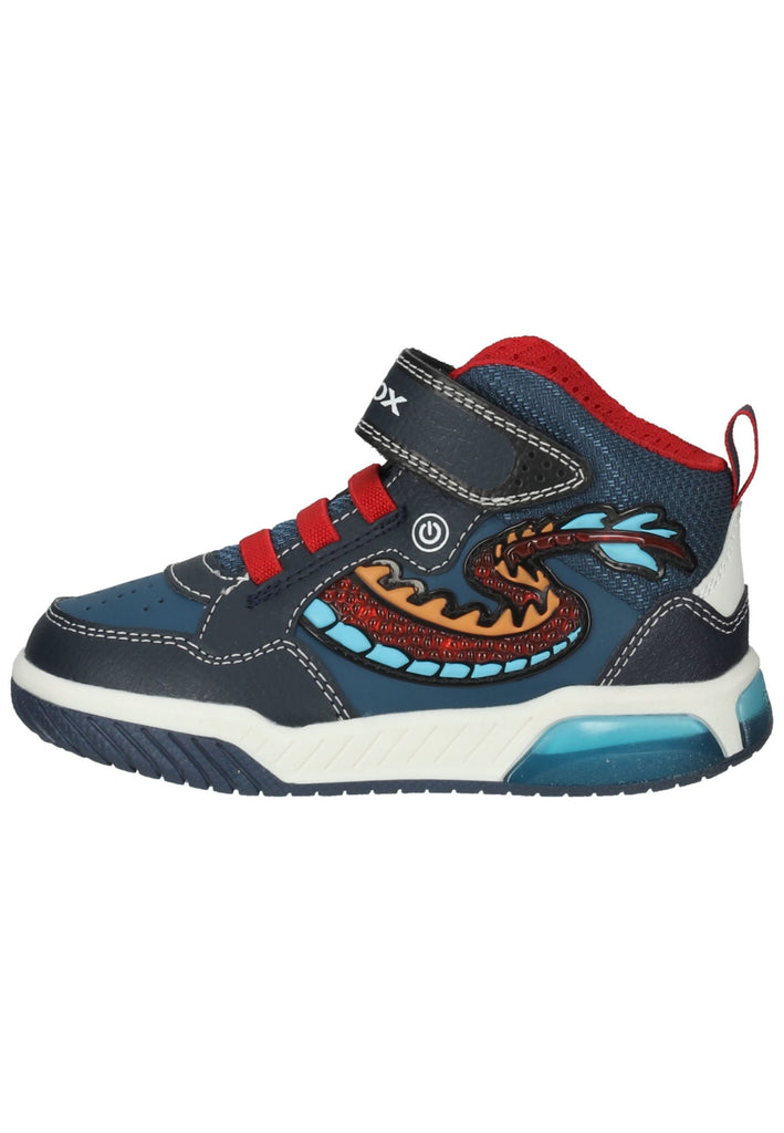 Sneaker Geox Sneaker Lederimitat/Textil Blau/Rot