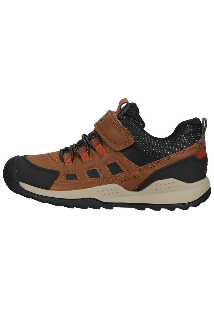 Sneaker Geox Sneaker Lederimitat/Textil Braun/Schwarz