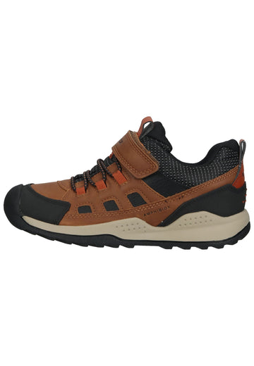 Sneaker Geox Sneaker Lederimitat/Textil Braun/Schwarz