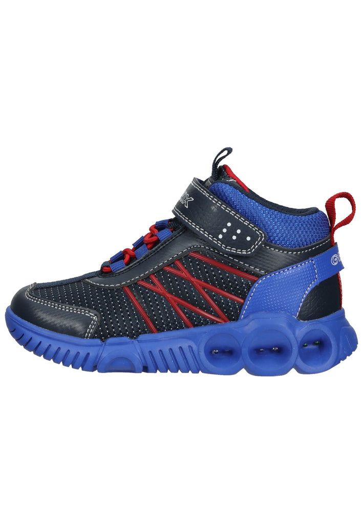 Sneaker Geox Sneaker Lederimitat/Textil Navy/Rot