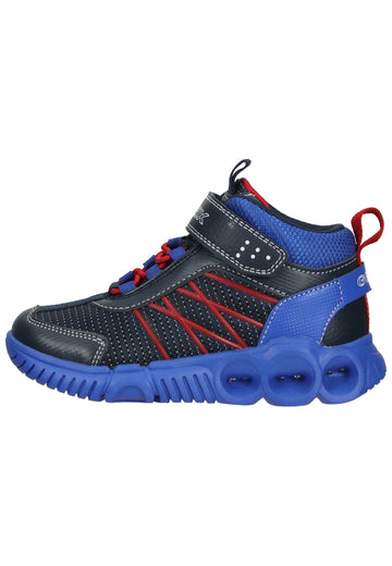 Sneaker Geox Sneaker Lederimitat/Textil Navy/Rot