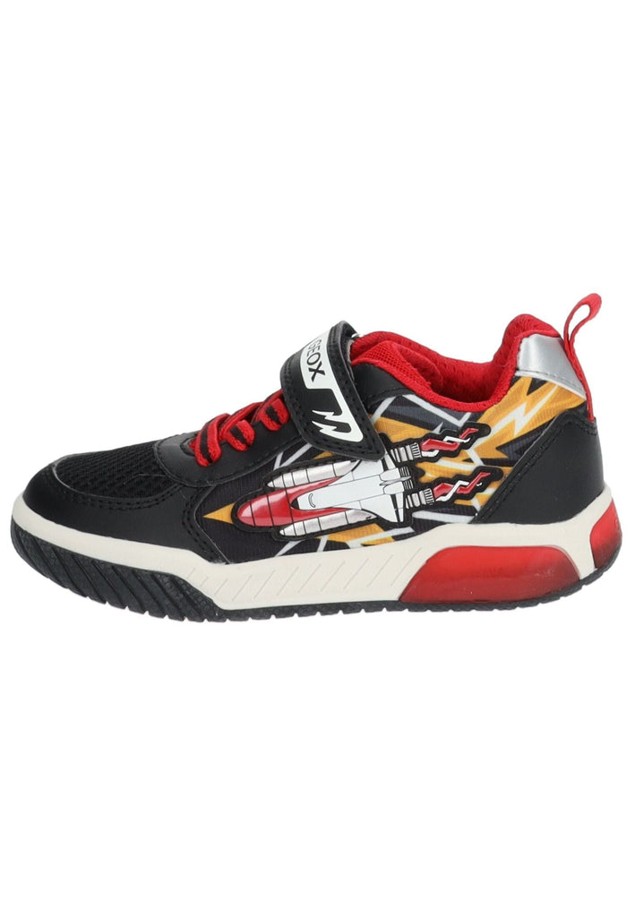 Sneaker Geox Sneaker Lederimitat/Textil Schwarz/Rot