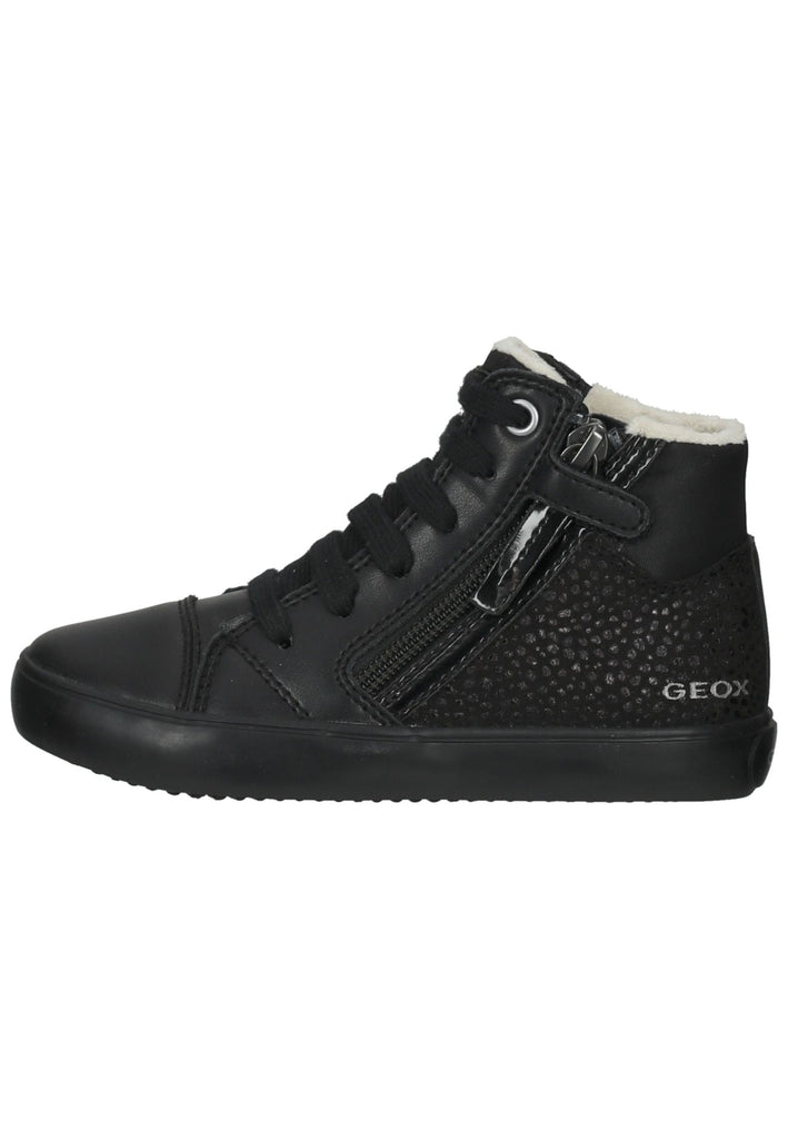 Sneaker Geox Sneaker Lederimitat/Textil Schwarz Warmfutter