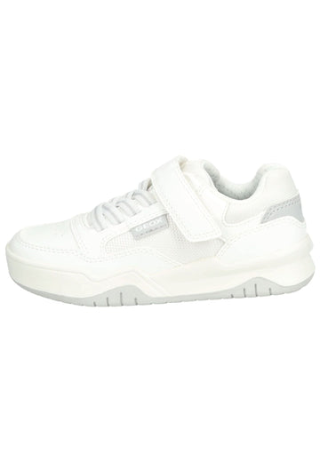 Sneaker Geox Sneaker Lederimitat/Textil Weiß/Grau