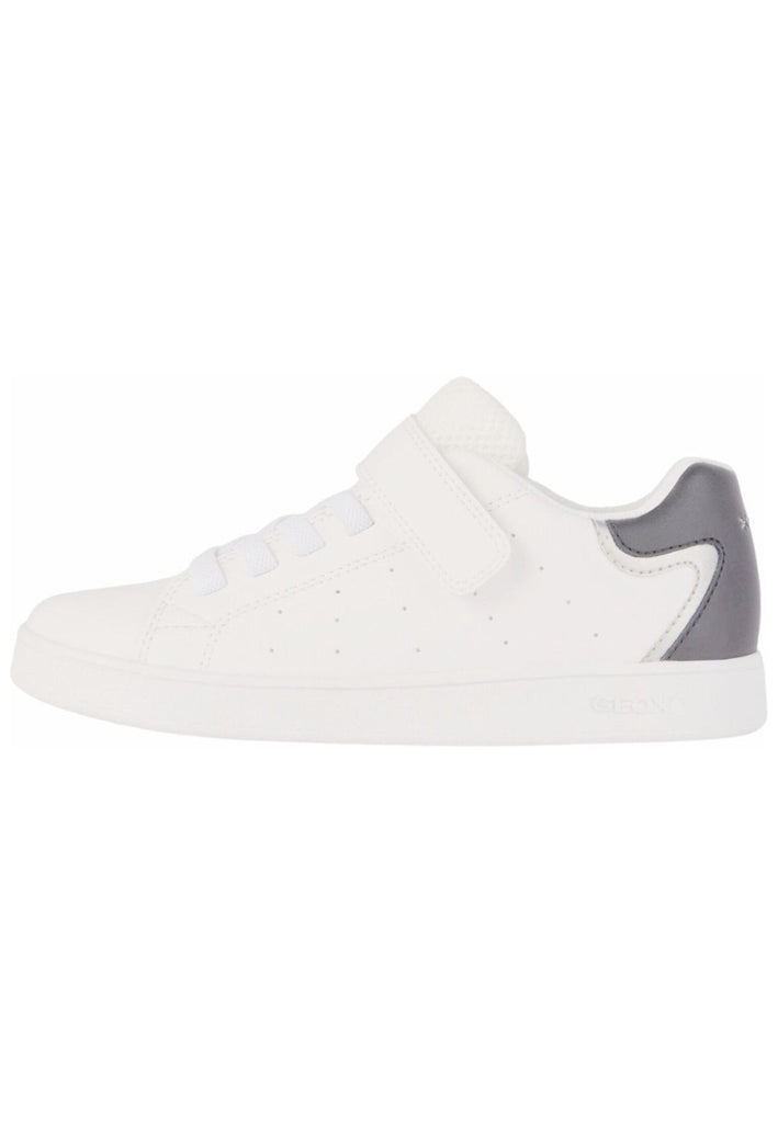 Sneaker Geox Sneaker Lederimitat/Textil Weiß/Schwarz